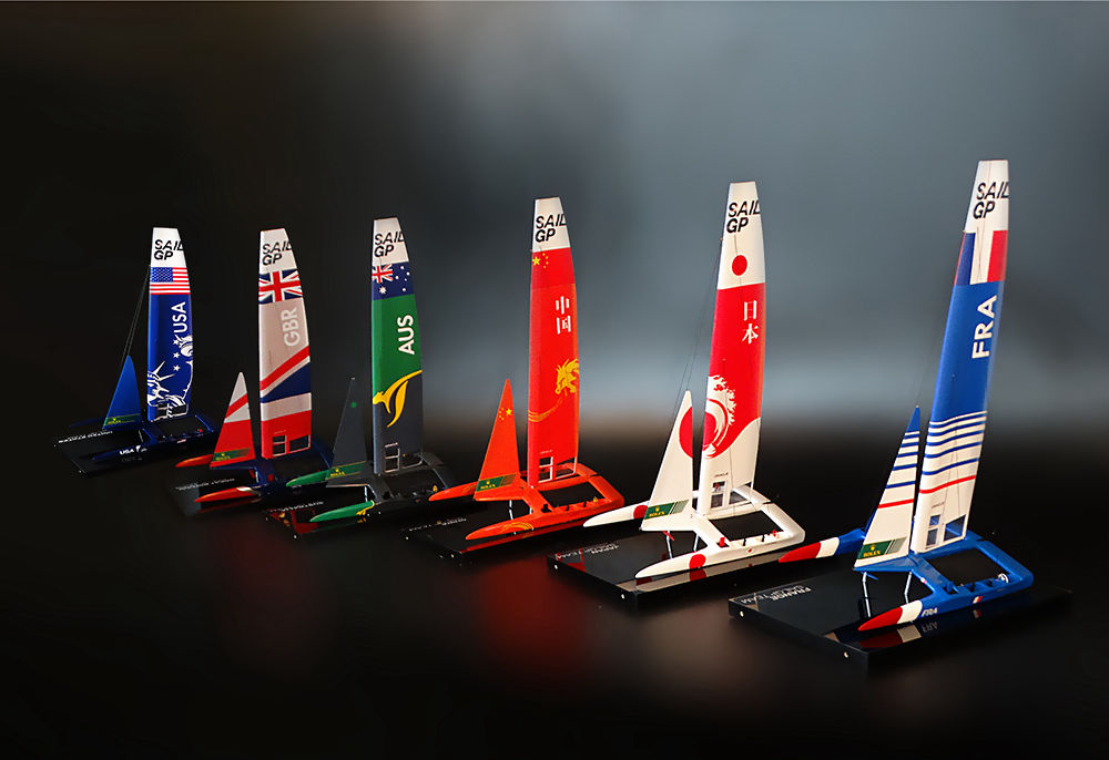 SailGP F50 Handcrafted Miniature Boat Model by Abordage